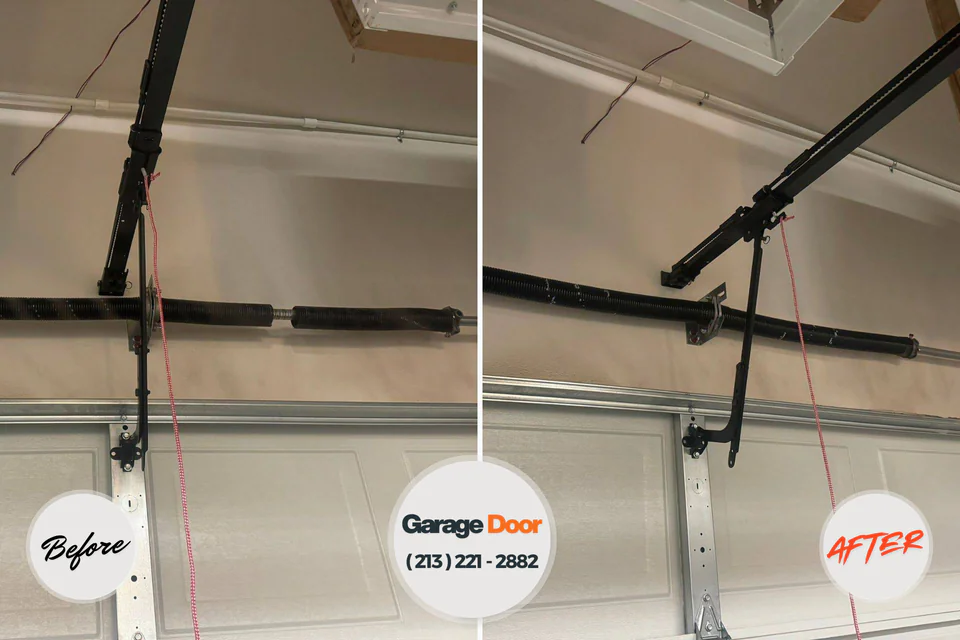 Before and after: garage door repair 34947